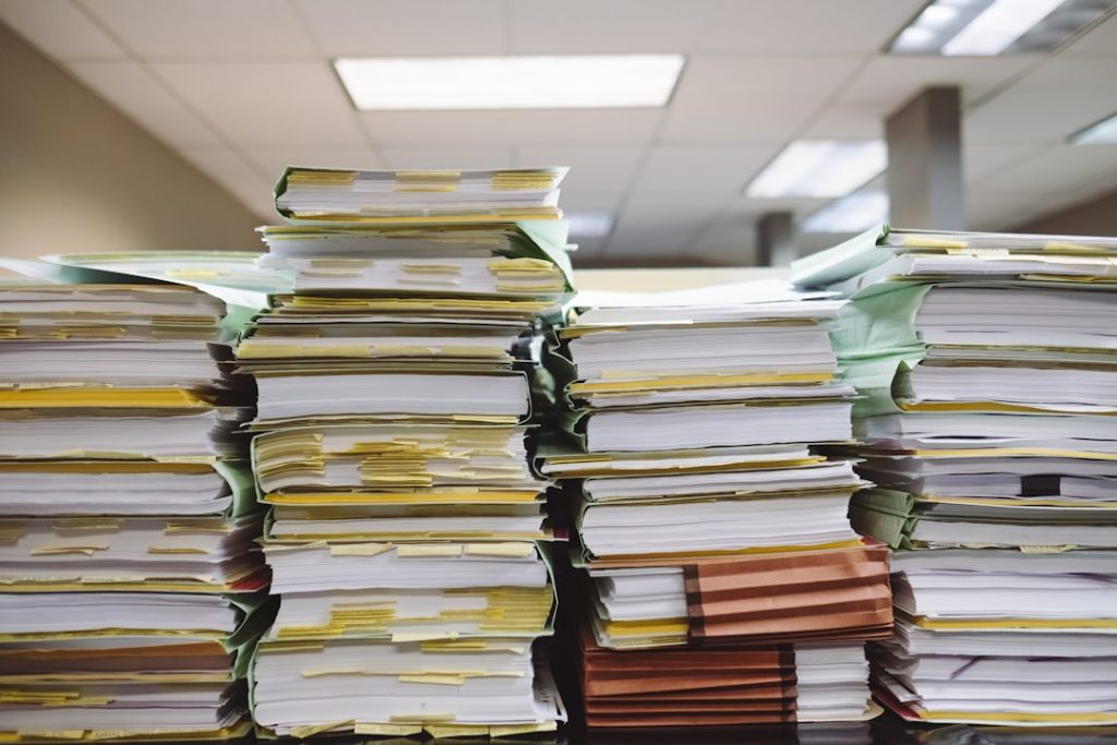 Business documents ready for a funding application