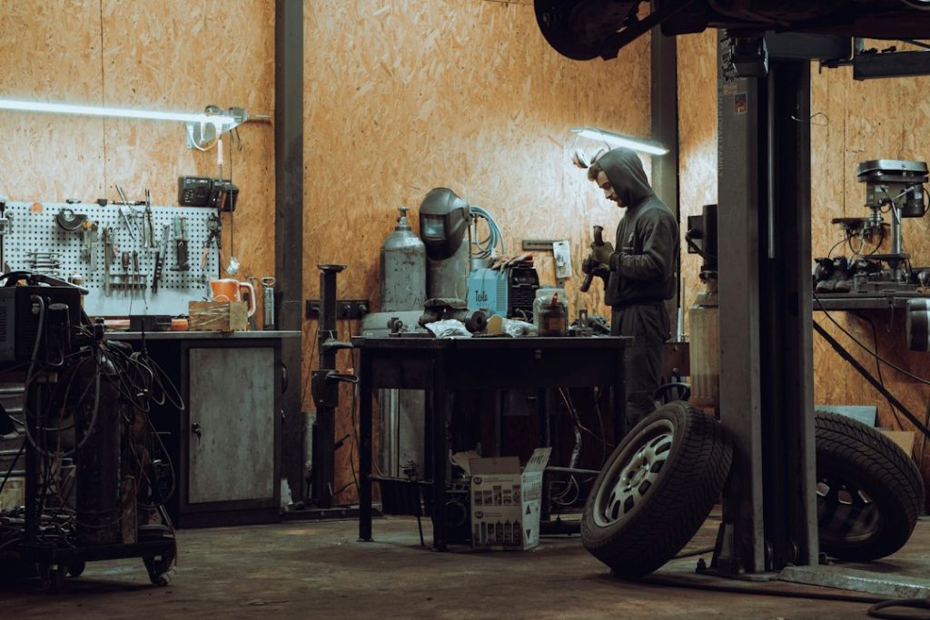 Mechanic working in an auto shop