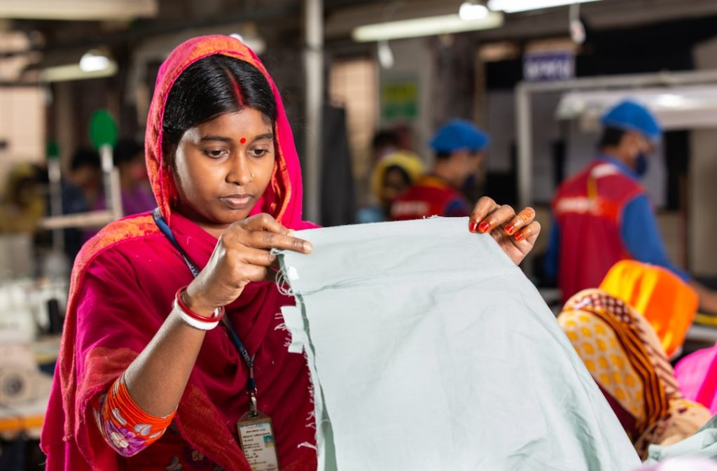 Worker on a manufacturing floor