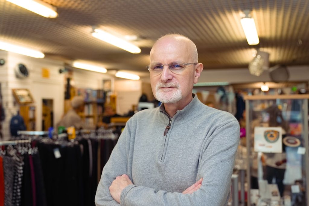 Retail store owner at their shop